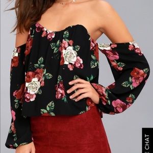 IN YOUR ARMS FLORAL PRINT OFF-THE-SHOULDER TOP